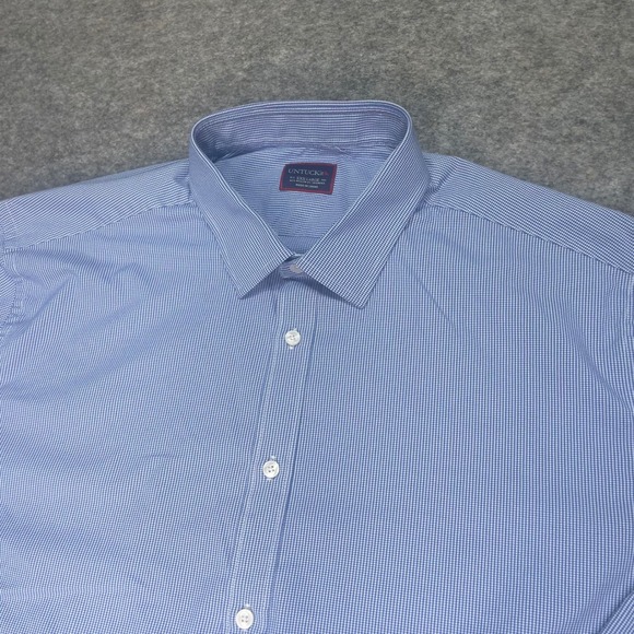 UNTUCKit XXX-Large Blue Checkered Long Sleeve Mens Shirt - Picture 1 of 6